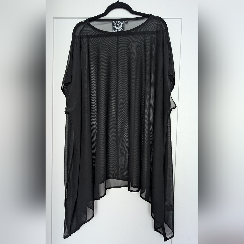 Black Sheer Kimono Cardigan